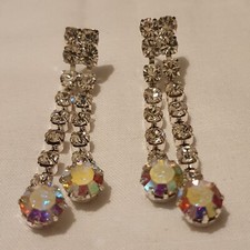 Crystal diamante silver for sale  RUISLIP