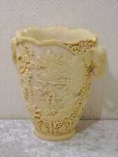 Schwere XL Bein-Optik Resin Vase Cachepot Elefantenköpfe Asiatisches Design 26cm comprar usado  Enviando para Brazil