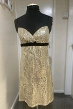 Lipsy gold sequin for sale  AXMINSTER