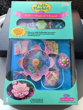 Vintage Polly Pocket 1996 Fontanna Fantazja Magiczna liliapad Kwiat Bluebird Pudełko na sprzedaż  Wysyłka do Poland