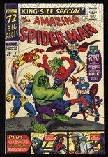 Amazing Spider-Man Annual #3 FN/VF 7.0 Capitão América Hulk! Marvel 1966 comprar usado  Enviando para Brazil