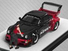 Używany, PORSCHE 911 - RWB High Wing + Figurka - ADVAN - Mini Station 1:64 na sprzedaż  Wysyłka do Poland