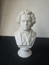 RRR RARO Escultura Vintage de Busto de Beethoven de Porcelana Branca - Estátua de Músico  comprar usado  Enviando para Brazil