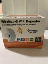 Amplificador/repetidor Wi-Fi Omega Wireless-N melhora o alcance caixa aberta, usado comprar usado  Enviando para Brazil