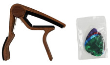 Capo de guitarra WINGO JX-09 para acústica e elétrica 5 palhetas incluídas grátis MARROM NOVO comprar usado  Enviando para Brazil