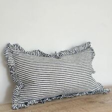 Ruffled linen cushion for sale  NEWPORT
