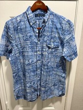 Camisa polo masculina Ralph Lauren manga curta paisley azul surf tamanho grande comprar usado  Enviando para Brazil