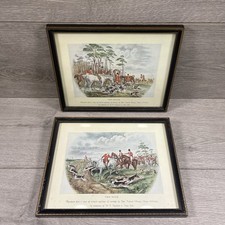 Pair framed hunting for sale  NORWICH
