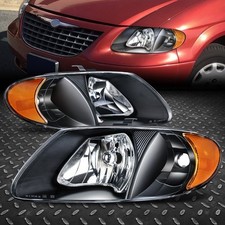 PARA 01-07 LÂMPADAS DE FAROL DE CANTO ÂMBAR CARCAÇA PRETA GRAND CARAVAN TOWN& COUNTRY comprar usado  Enviando para Brazil