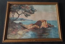 Tableau aquarelle paysage d'occasion  Pont-l'Abbé-d'Arnoult