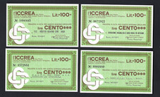 Miniassegni iccrea biglietti usato  Colleferro