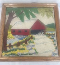 Vintage crewelwork red for sale  Berlin