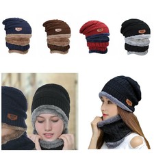 Boné de malha inverno cores suaves gorro robusto lã pescoço ao ar livre quente A comprar usado  Enviando para Brazil