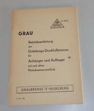 Betriebsanleitung grau drucklu gebraucht kaufen  Jever