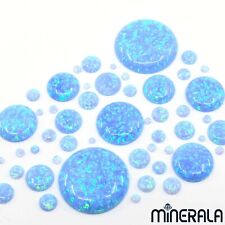 CABOCHÃO OPALA FORMATO REDONDO AZUL CELESTE SINTÉTICO CRIADO EM LABORATÓRIO 1,25mm-20mm WP00064 comprar usado  Enviando para Brazil