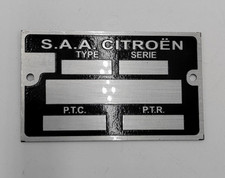 Plaque constructeur citroen d'occasion  Loriol-sur-Drôme