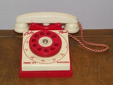Vintage PLAYSKOOL Brinquedo de Madeira Cor Telefone/Quebra-cabeça Telefone Rotativo Completo Bom! comprar usado  Enviando para Brazil