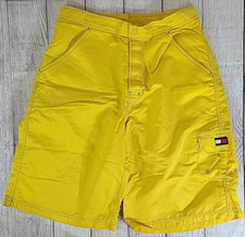 Bermuda de natação masculina vintage Tommy Hilfiger grande amarela banana anos 90 Y2K comprar usado  Enviando para Brazil