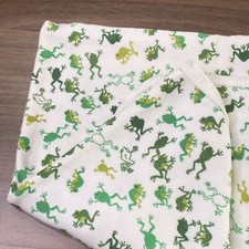 Usado, Cobertor de bebê Corcel verde creme multicolorido rãs algodão macio 27x56” comprar usado  Enviando para Brazil