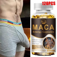 120 cápsulas MACA ROOT comprimidos extrato de maca peruana para homens vitaminas orgânicas tampa, usado comprar usado  Enviando para Brazil