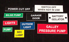 Bespoke engraved labels for sale  HEYWOOD