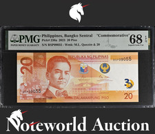 Filipinas 20 Piso 2023 P 236 Comemorativo UNC PMG 68 EPQ 2º TOP POP comprar usado  Enviando para Brazil