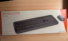 Usado, Teclado e mouse Microsoft Wireless Desktop 2000 Qwerty preto novo caixa aberta comprar usado  Enviando para Brazil