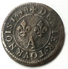 Denier tournois 1649 d'occasion  La Colle-sur-Loup