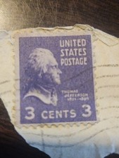 Selo raro Thomas Jefferson violeta 3 centavos, usado comprar usado  Enviando para Brazil