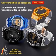 Usado, Correia transparente de borracha qualidade + estojo para Casio G-shock GA-110 GAX-100 GD-120 comprar usado  Enviando para Brazil