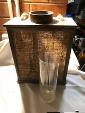 Wooden box lantern for sale  LEAMINGTON SPA