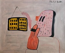 Pintura a óleo expressionista abstrata assinada por Philip Guston -Arte americana comprar usado Pintura a óleo expressionista abstrata assinada por Philip Guston -Arte americana comprar usado  Enviando para Brazil