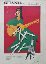 Advertisement cigarettes gypsi d'occasion  Expédié en Belgium