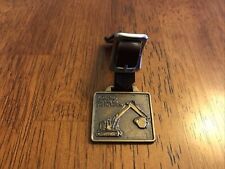 KOEHRING TRACKHOE ESCAVATOR Crawler Vintage Relógio Fob Bronze Com Pulseira de Couro, usado comprar usado  Enviando para Brazil