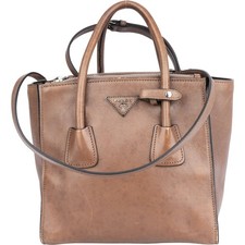 Prada brown leather gebraucht kaufen  Halle