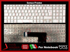 TASTIERA ITALIANA SONY VAIO SVF152C29M BIANCA SENZA FRAME na sprzedaż  Wysyłka do Poland