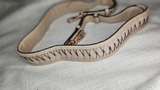  Pulseira de guitarra Michael Kors couro bege/patente tecido nova com etiquetas, usado comprar usado  Enviando para Brazil