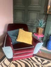 Stylish reupholstered armchair for sale  CAERPHILLY