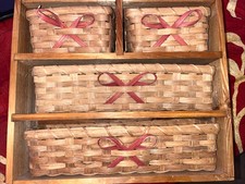 Wooden cabinet wicker for sale  Philadelphia