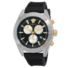 Usado, Relógio masculino Versace V-Chrono cronógrafo quartzo mostrador preto VEHB00119 comprar usado  Enviando para Brazil