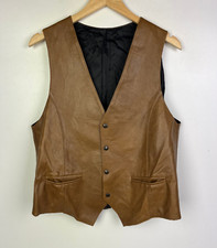 Real leather waistcoat for sale  BROMLEY