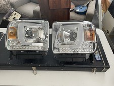 Faróis L and R 2014-16 GMC Sierra luzes de estacionamento LED par de refletores cromados comprar usado  Enviando para Brazil