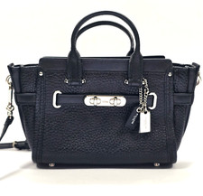 COACH MINI SWAGGER BOLSA TIRACOLO CONVERSÍVEL PRETA COURO PEBBLED RARA, usado comprar usado  Enviando para Brazil