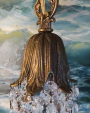 Candelabro vintage bronze lírio bronze SWAG lâmpada de sala de jogos prismas de cristal comprar usado Candelabro vintage bronze lírio bronze SWAG lâmpada de sala de jogos prismas de cristal comprar usado  Enviando para Brazil