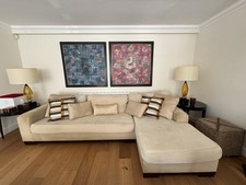 Large beige chaise for sale  VIRGINIA WATER