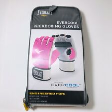 Luvas de kickboxing EverCool rosa branco MMA treino em casa academia luta comprar usado  Enviando para Brazil