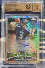 💎2012 Topps Chrome #/50 Russell Wilson Auto Rookie RC REFRATOR DE PRISMA BGS 9.5💎 comprar usado 💎2012 Topps Chrome #/50 Russell Wilson Auto Rookie RC REFRATOR DE PRISMA BGS 9.5💎 comprar usado  Enviando para Brazil