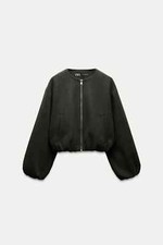 Jaqueta Bomber Macia ZARA com Acabamento Elástico – Preta | Tamanho Médio | Ref. 3046/ comprar usado  Enviando para Brazil