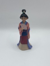 Usado, Boneco Disney Store Princesa Mulan 3,5” PVC topo de bolo brinquedo vestido rosa com ventilador comprar usado  Enviando para Brazil