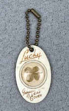 Chaveiro Lucky Genuíno Trevo de 4 Folhas Fob Florida Souvenir Vintage comprar usado  Enviando para Brazil